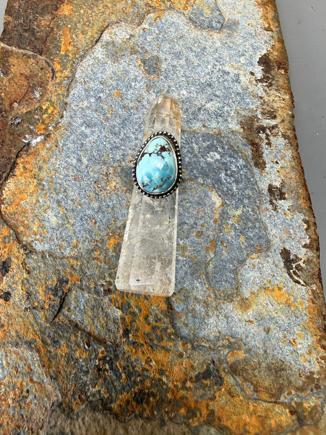 Golden Hills Turquoise Sterling Silver Ring: 5