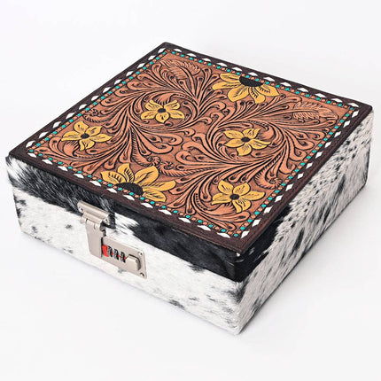 American Darling Cowhide & Tooled Leather Jewelry Case